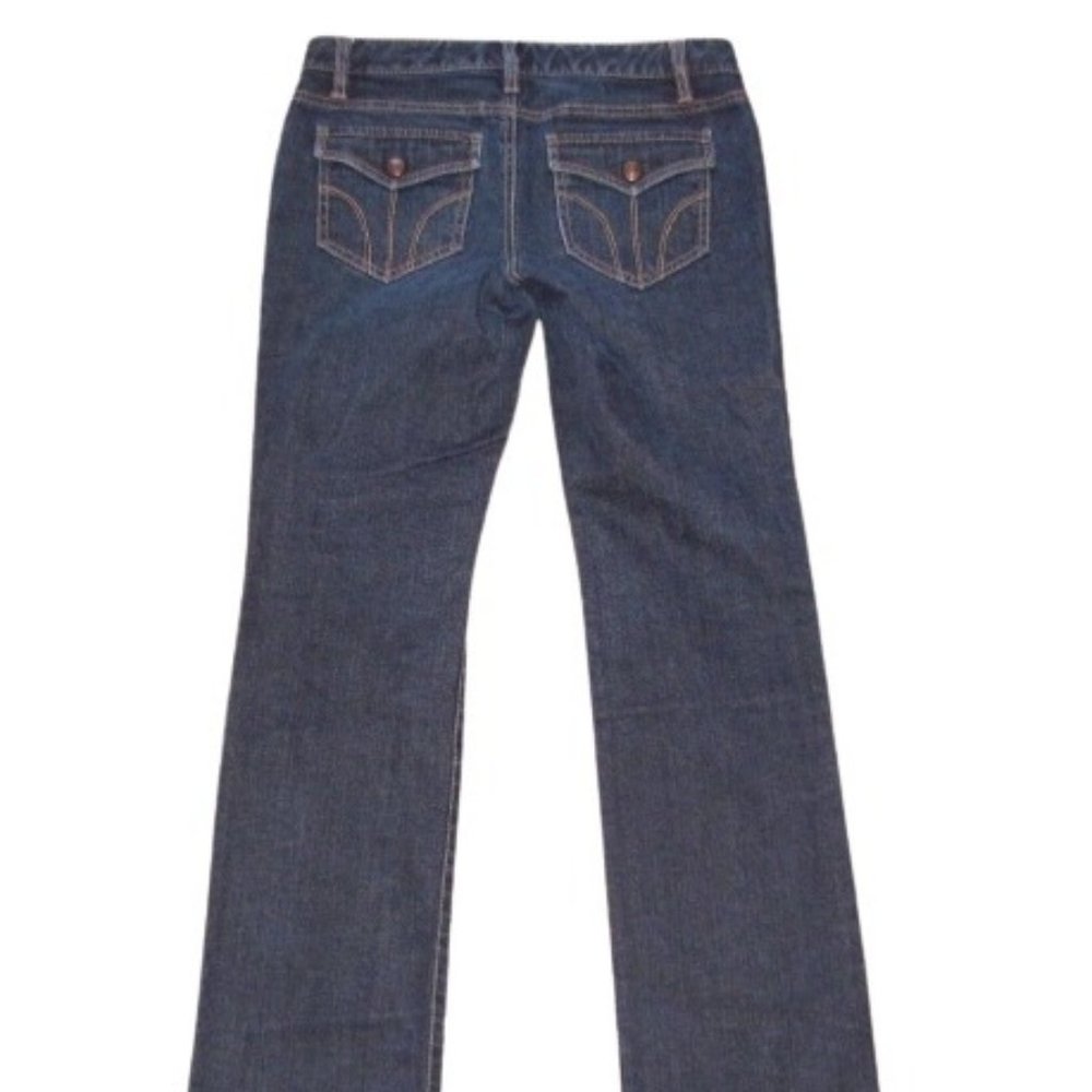 Ann Taylor Loft jeans slim boot size 2 denim dark blue low rise fit